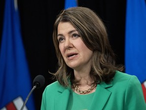 Alberta Premier Danielle Smith is expected to name her new cabinet today, coming off her United Conservative party's election win last month. Smith holds a news conference in Calgary on Wednesday, May 24, 2023.