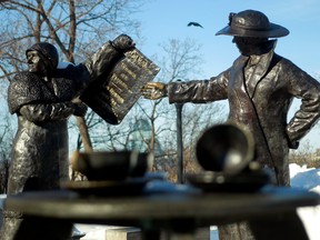 The Famous Five statue in Ottawa.