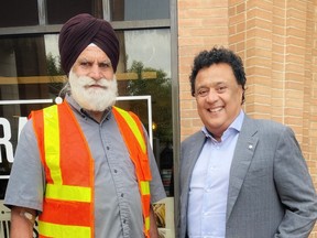 Bob Dhillon with fellow first generation immigrant Mukthar Aulkah.