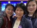 Felicity Guo (L), deputy secretary general of the Canada Toronto Fuqing Business Association and mayor-elect Olivia Chow in a photo posted to Guo's WeChat.