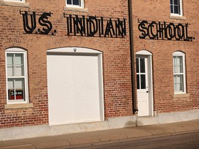 The former U.S. Indian Industrial School building in Genoa, Nebraska.