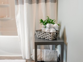 When choosing a traditional shower curtain, a lighter colour will visually expand things.