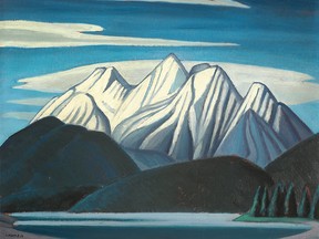 Details from Mountain Sketch LXIII, painted circa 1928 by Canadian artist Lawren Harris, a member of the Group of Seven.
