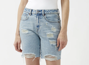 Buffalo Jeans Maggie Bleached Mom Shorts.