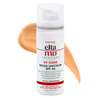 Upright bottle of EltaMD UV Clear tinted Broad-Spectrum SPF 46 with tinted swatch behind.