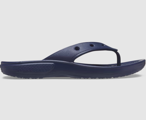Crocs Classic Flip in navy blue.