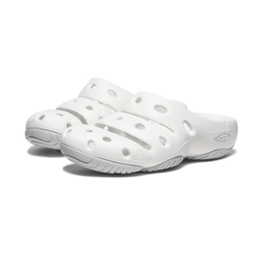 Keen Yogui clog sandals in white.