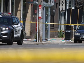 The scene where Karolina Huebner-Makurat was shot and killed in Toronto.