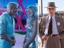 Ryan Gosling and Margot Robbie in Barbie and Cillian Murphy in Oppenheimer.