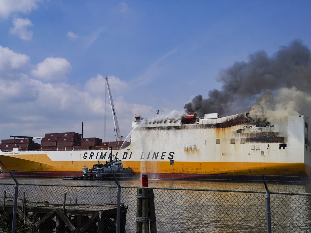 Cargo ship fire that killed 2 in New Jersey expected to burn for days ...