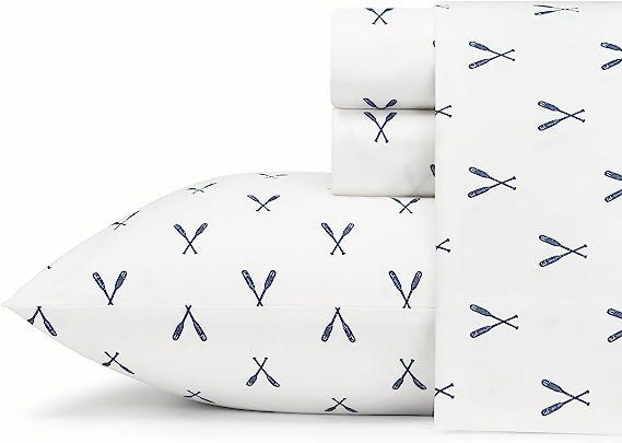 Made of crisp cotton percale and sustainable oeko-tex dyes, this bedding will have you feeling like you are snoozing at the boathouse. Eddie Bauer Eddies Oar Sheet Set, from $120, sleepcountry.ca