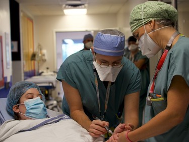 A patient being prepped for nerve surgery