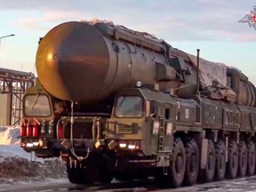 A Russian Yars ballistic missile launcher.