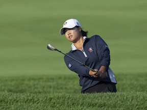 Canada's Monet Chun watches her shot land on the green on the third hole during the first day of action at the CP Women's Open, Thursday, August 25, 2022 in Ottawa.Chun knows she's good. This week, she'll get to see just how good.The product of Richmond Hill, Ont., is one of four Canadians who will tee off at the U.S. Women's Open, the third major of the women's golf season.
