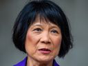 Toronto mayor-elect Olivia Chow addresses media outside of city hall in Toronto, Ont. on Tuesday June 27, 2023.