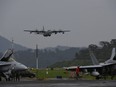 A U.S. air force C-130 cargo plane