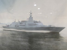 An artist's depiction of one of the ships in the Canadian Surface Combatants program.