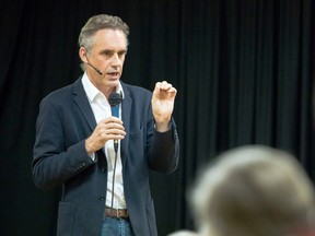 Dr. Jordan Peterson, a University of Toronto professor, speaks to a group of people at the Carleton Place Arena during a talk hosted by Randy Hiller, Progressive Conservative MPP for Lanark-Frontenac-Lennox and Addington Thursday, June 15, 2017.