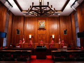 The Main Courtroom at the Supreme Court of Canada is pictured in Ottawa, on Monday, Nov. 28, 2022.