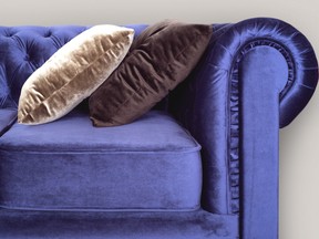 A purple sofa