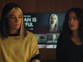 Annie Murphy (left) and Salma Hayek in the Netflix show Black Mirror.