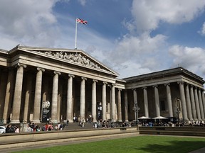 The British Museum building in central London.