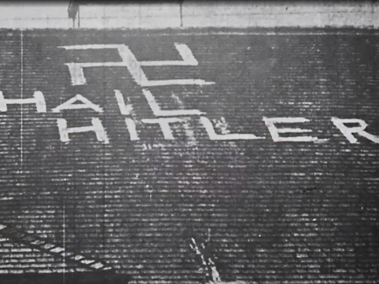 Swastika painted at Christie Pits, 1933