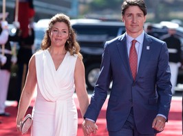 Justin Trudeau and Sophie Gregoire in Los Angeles