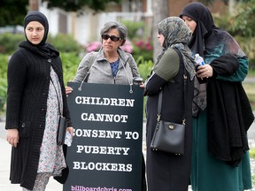 A group of Muslim protesters.