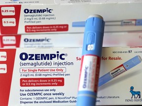 Packaging for the drug Ozempic.