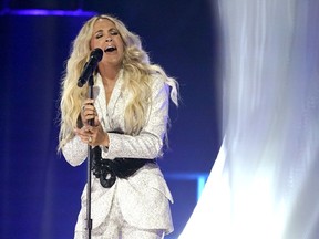 Country superstar Carrie Underwood will perform Nov. 17 as part of the Grey Cup Music Festival. Underwood performs at the CMT Music Awards on Wednesday, May 5, 2021, in Nashville, Tenn.