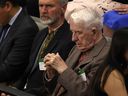 Yaroslav Hunka, a former member of the Waffen-SS, seen sitting in the House of Commons in Ottawa on Friday, Sept. 22, 2023.