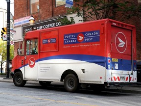 A Canada Post truck.