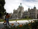 The B.C. Legislature in Victoria, B.C. is shown on Wednesday, June 10, 2020.