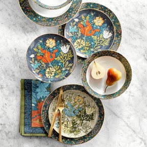 Its time to dress up the dining table for seasonal entertaining. Morris & Co Cotswold Dinnerware Collection, $392, william-sonoma.ca