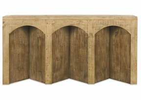 Useful furniture that looks as interesting as an artful sculpture. Urban Barn’s Sorrento Reclaimed Wood Console Table, Milo Sand, $800, urbanbarn.com