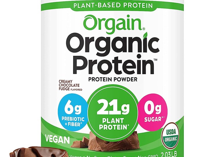  Orgain Organic Protein Powder. PHOTO BY AMAZON
