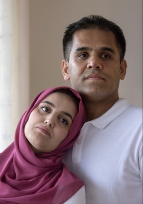 Farida Rahimi and husband Ahmad Rahimi in Mississauga, Ont. on Wednesday, Aug. 30 2023.