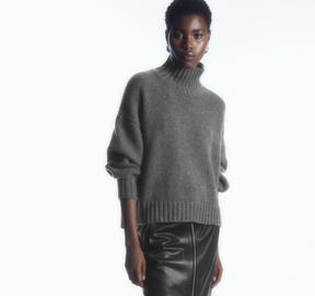 Chunky Pure Cashmere Turtleneck Jumper