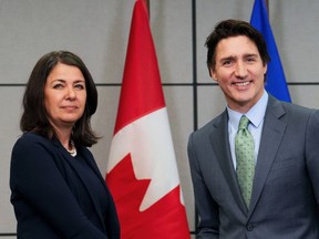 Alberta Premier Danielle Smith meets with Prime Minister Justin Trudeau.