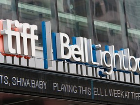A sign for the TIFF Bell Lightbox building in Toronto.