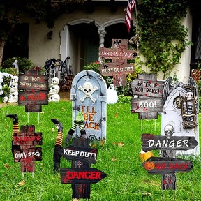 Tombstones Yard Signs Decor with Stakes