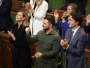 Ukrainian President Volodymyr Zelenskyy and Prime Minister Justin Trudeau recognize take part in Friday's standing ovation for Ukrainian Second World War veteran Yaroslav Hunka in Parliament. It was later learned that Hunka served with a Nazi unit during the war.
