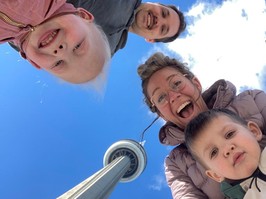 The Thomson family at the CN Tower