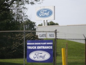 The Ford Windsor Engine Plant Annex truck entrance on Seminole Street is seen on Tuesday, Aug. 29, 2023.