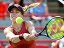 Genie Bouchard plays at the qualifying match fro the National Bank Open on Aug. 5. Bouchard has 2.42 million followers on Instagram.