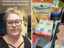 B.C. resident Brandi Dustin posted a video about purchasing groceries in the United States.