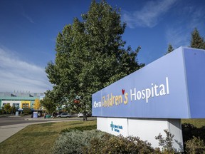 The Alberta Children's Hospital, in Calgary, Tuesday, Sept. 12, 2023. More than 250 people, mostly children, have been infected in an E. coli outbreak linked to 11 daycares in Calgary. Twenty-five of those people are in hospital. Six of those patients are on dialysis, which is a treatment for kidney failure.