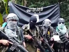 A group of Abu Sayyaf extremists.