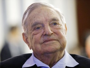 FILE - George Soros, founder and chairman of the Open Society Foundations, attends the European Council on Foreign Relations Annual Council Meeting, May 29, 2018, in Paris. Open Society Foundations will spin off its support for Europe's Roma communities into a new foundation to which it has pledged €100 million (around $107 million), the foundations said Tuesday, Sept. 5, 2023.